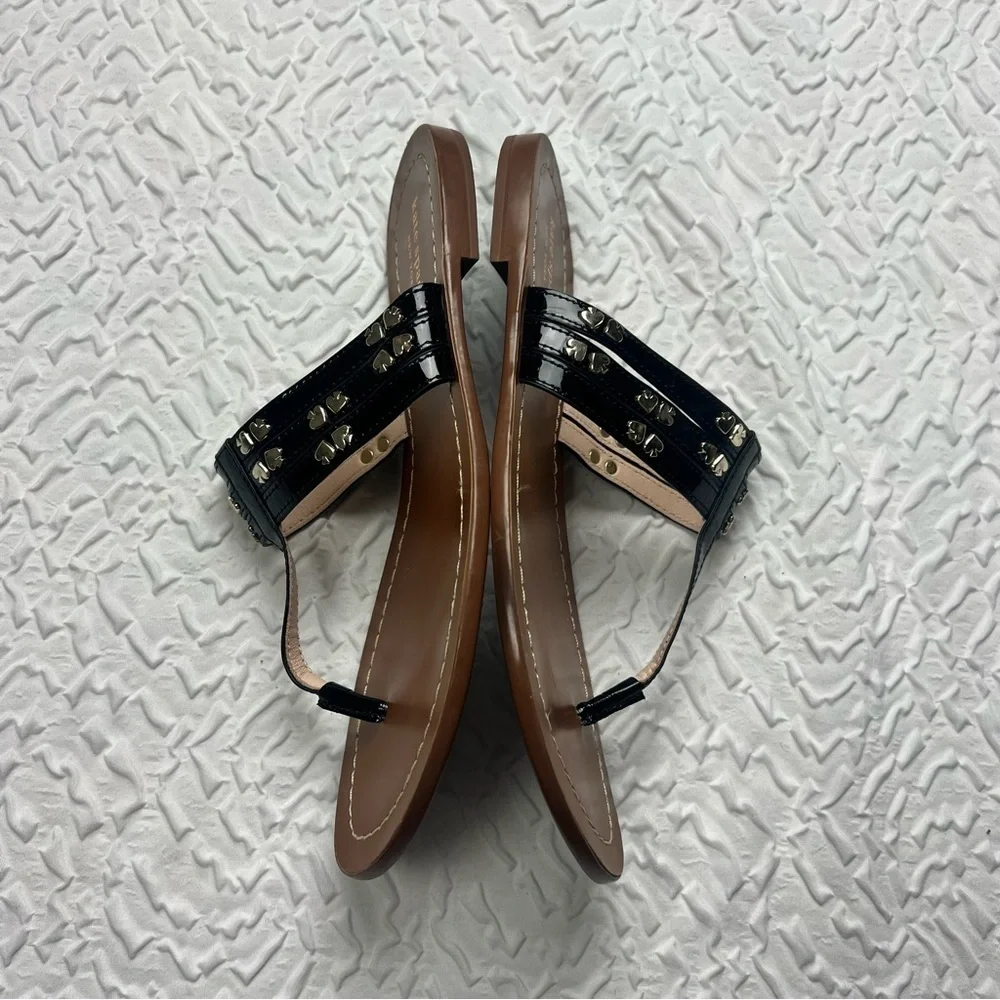 Kate Spade Carol Thong Sandals 7 Patent Leather